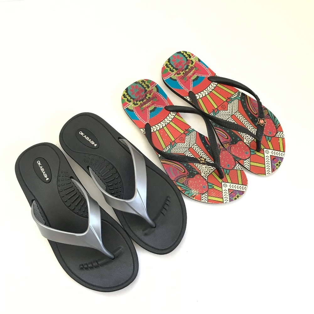 HAVAIANAS OKABASHI Flip Flop Sandal Bundle of 2 Women’s Size 7
